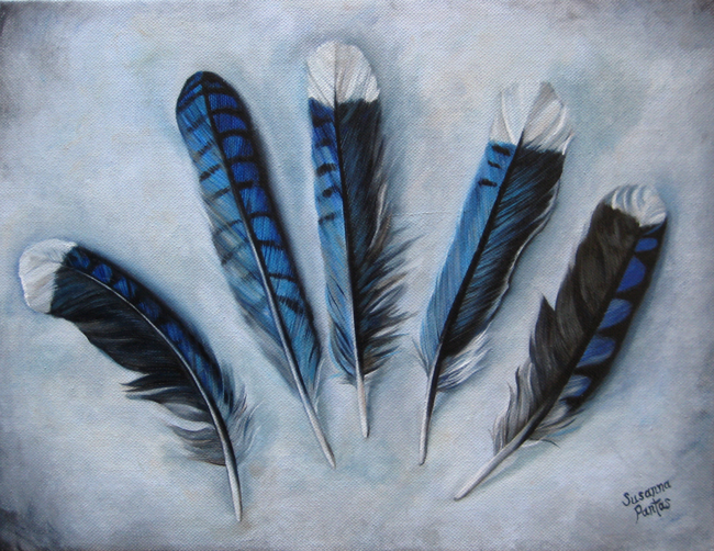 Contemplation: Majestic Blue Jays by Susanna Pantas